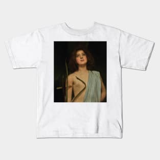 A Young Saint by John William Waterhouse Kids T-Shirt